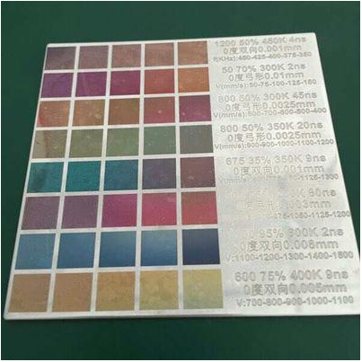 不銹鋼彩色激光打標(biāo)